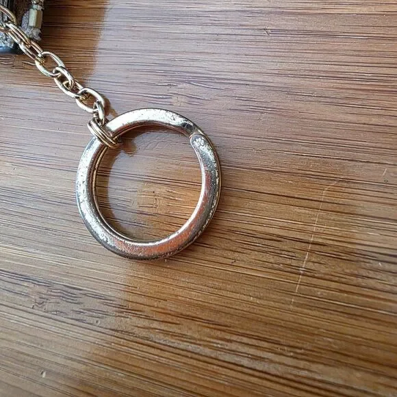 Coach Card Wallet with Logo, Zipper & Key Ring Tan Signature Jacquard Card Slot - Picture 5 of 12